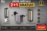 Pack 3 Pièces | Organisateur Salle de Bain Acier Noir Mat
