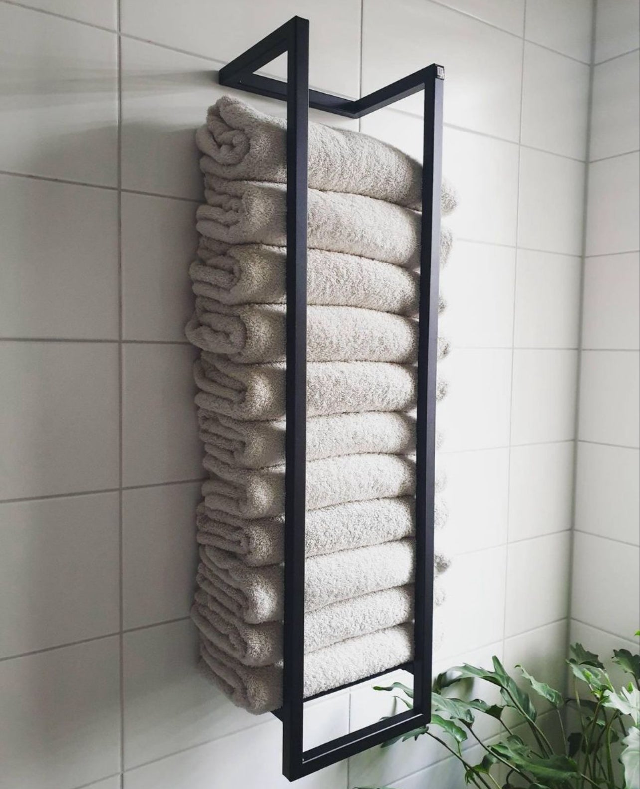 Pack 4 Pièces | Organisateur Salle de Bain Acier Noir Mat