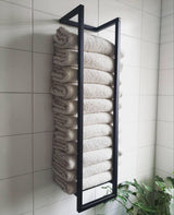Étagère Salle de Bain | Acier Noir Mat | Design Hôtel 5 Étoiles